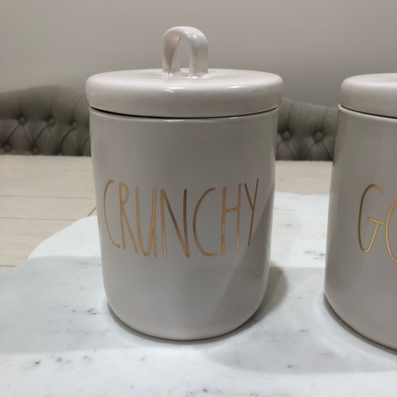 TWO Loop Top Rae Dunn Canisters crunchy goodies - Picture 6 of 8